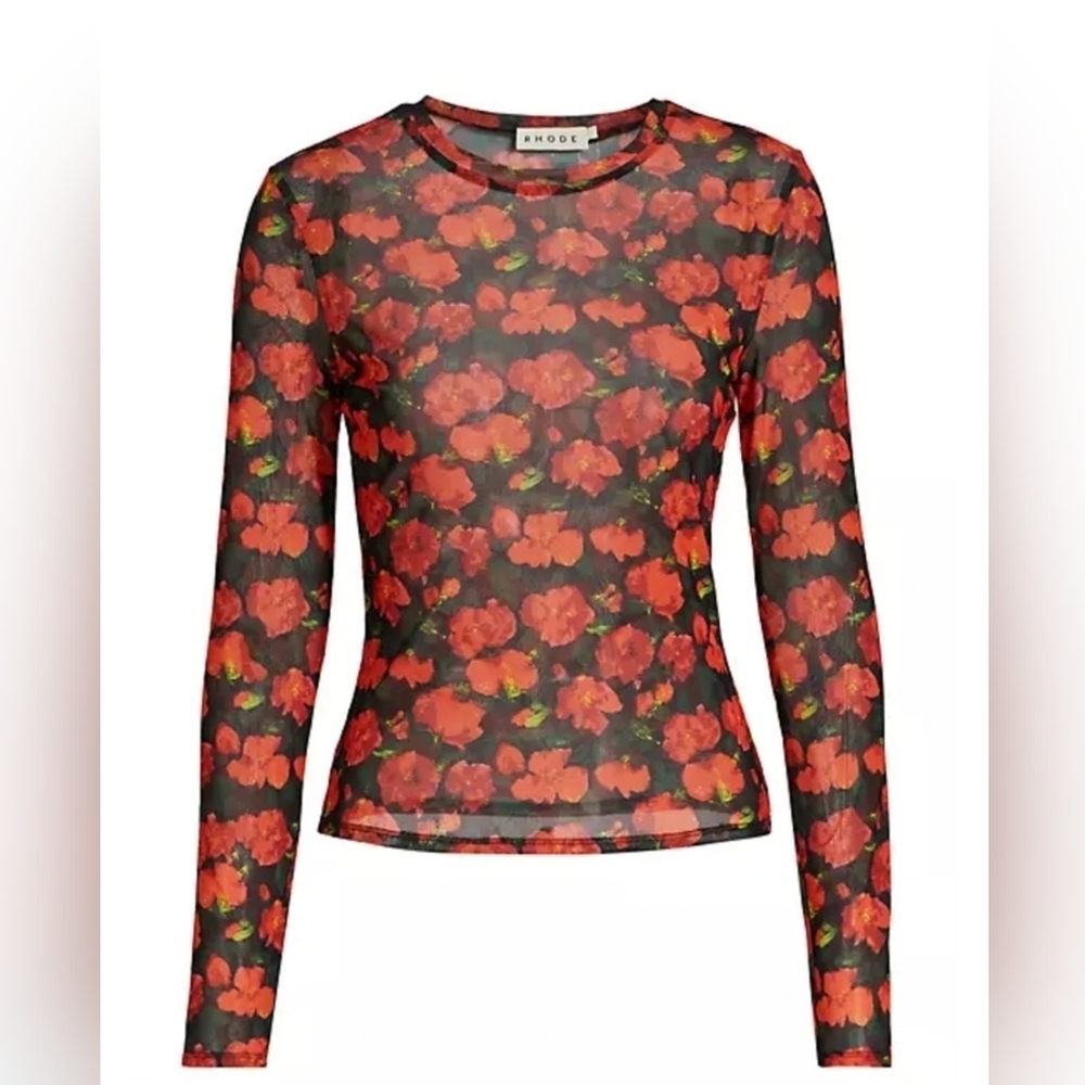 RHODE Florian Mesh Bodycon Top Size M NWT